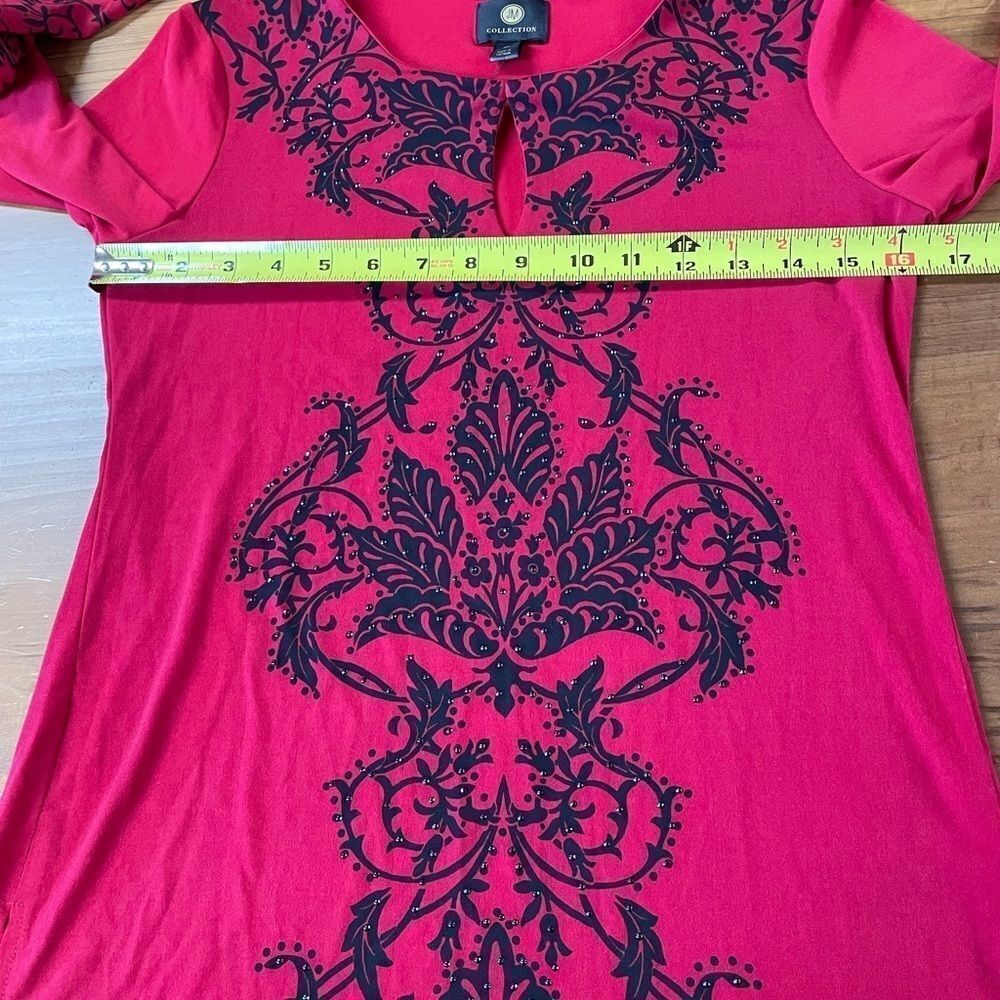 JM Collection Red Blouse  - Picture 7 of 9